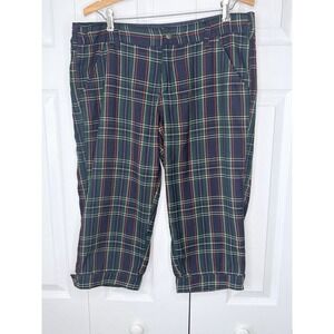 Vtg TRIPLE FIVE SOUL‎ Tartan Plaid Knickers Crop Pants Women 10 Lined Capris Y2K